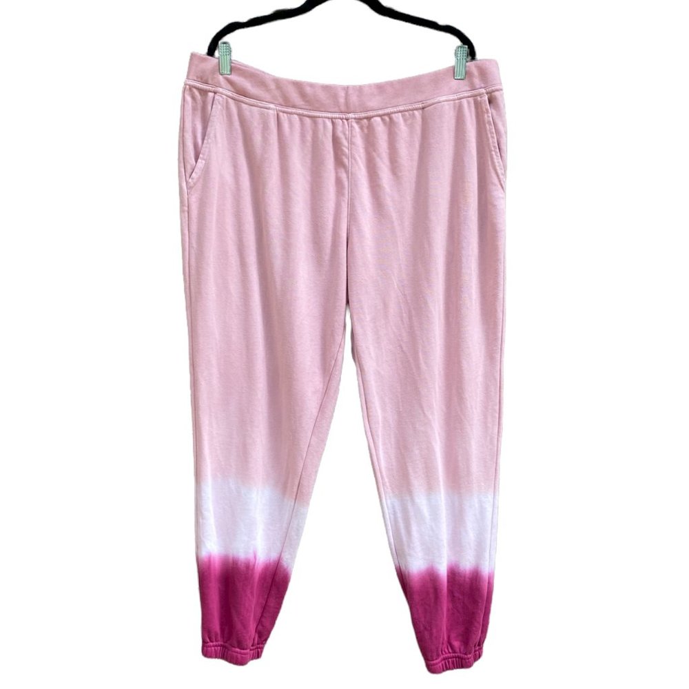 WILDFOX Pants Joggers Pink Tye Dye Sweatpants XXL NEW